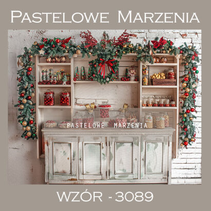 Photographic backdrop for Christmas with kitchen t_3089