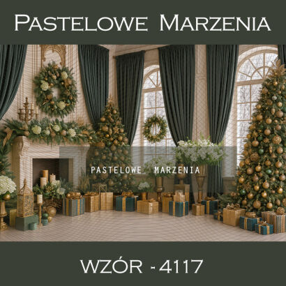 Tło fotograficzne na Boże Narodzenie z kominkiem t_4117