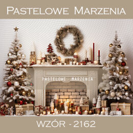 Photographic backdrop for Christmas, fireplace t_2162