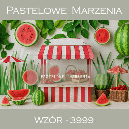 Photographic backdrop from fruits category with watermelons t_3999