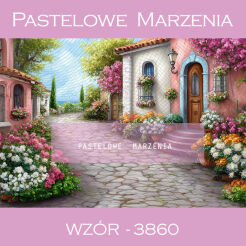 Photographic spring backdrop with street t_3860
