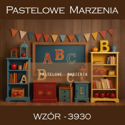 Photographic school backdrop with blackboard t_3930