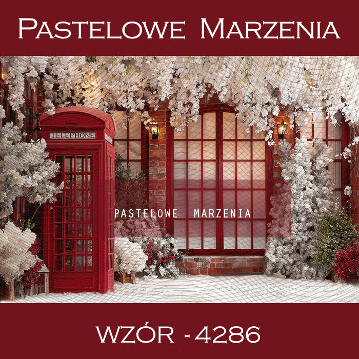 Christmas Photography Background with Phone Booth t_4286