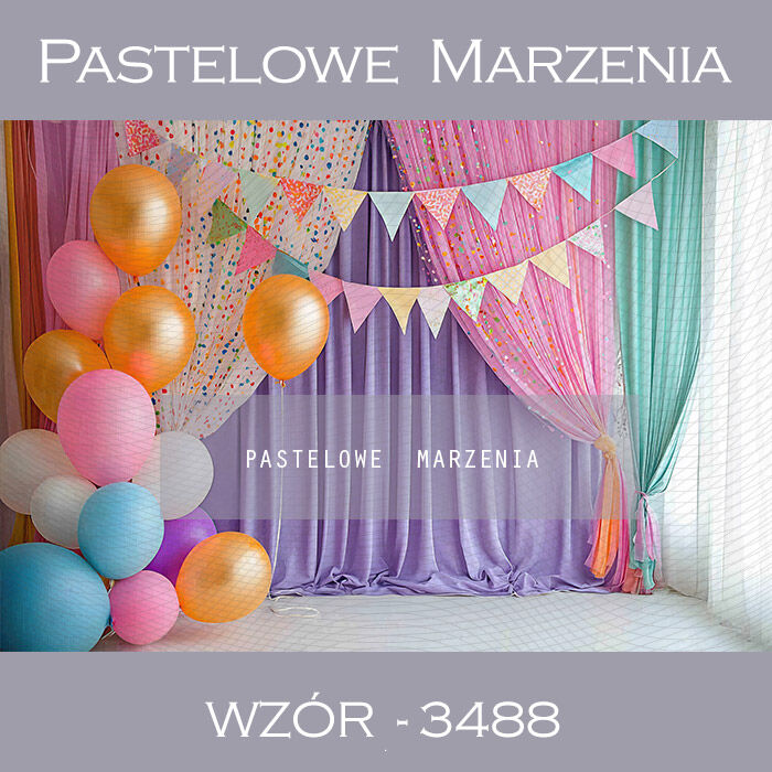 Tło fotograficzne karnawałowe z balonami t_3488