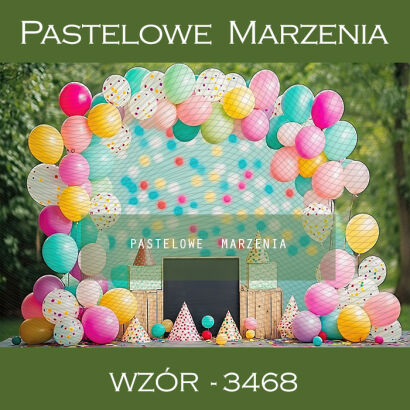 Photographic carnival backdrop with baloons t_3468