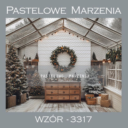 Photographic backdrop for Christmas showing interior t_3317