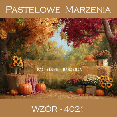 Photographic autumn backdrop with pumpkins t_4021
