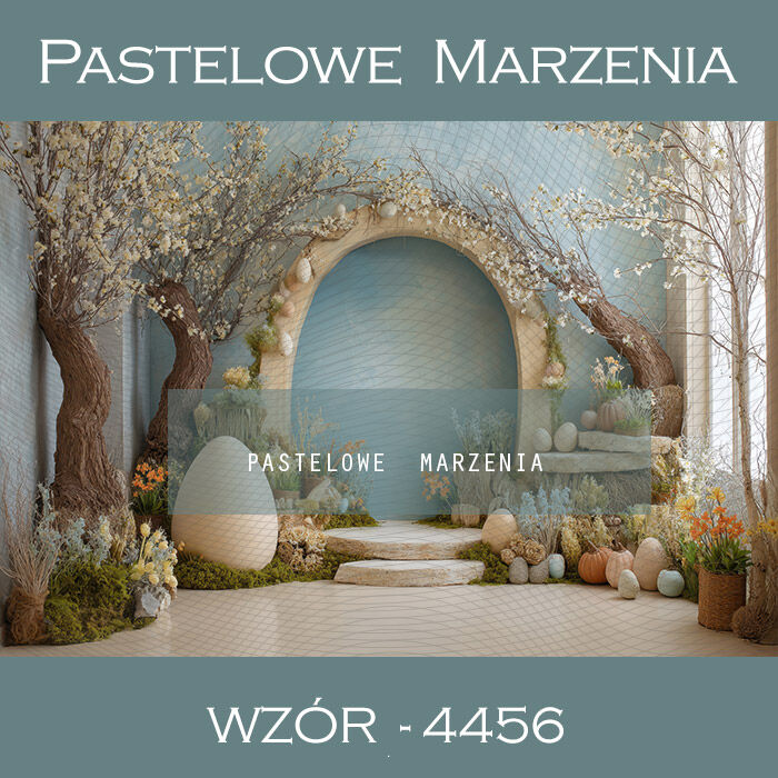 Tło fotograficzne wiosenne z łukiem t_4456