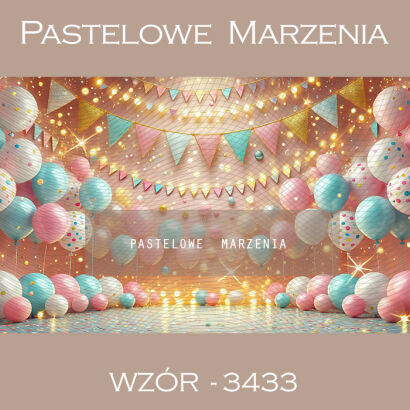 Photographic carnival backdrop with baloons t_3433