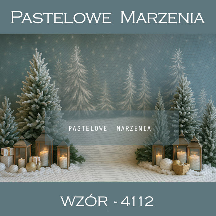 Photographic backdrop for Christmas with trees t_4112
