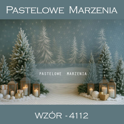 Photographic backdrop for Christmas with trees t_4112