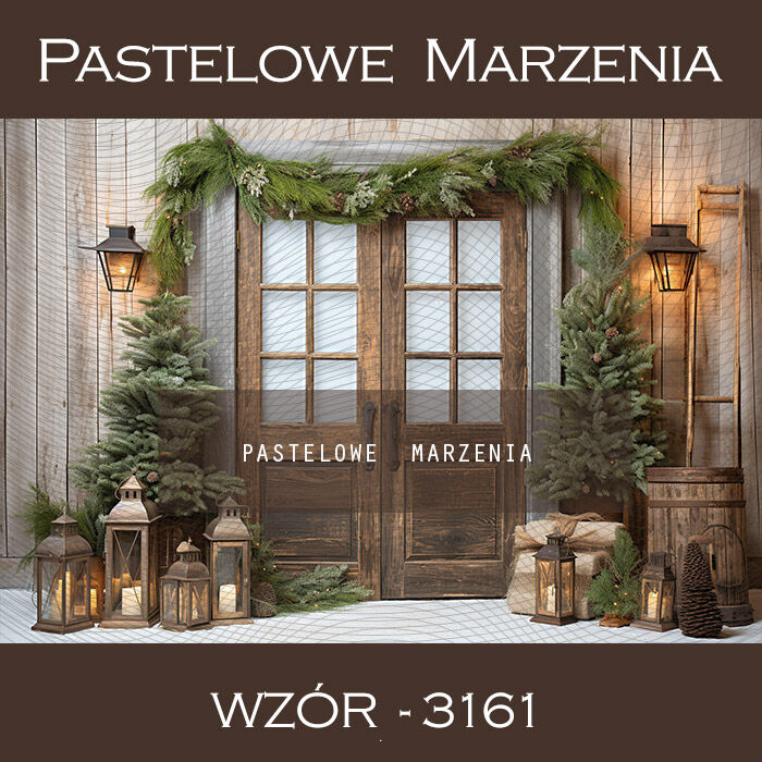 Photographic backdrop for Christmas with doors t_3161