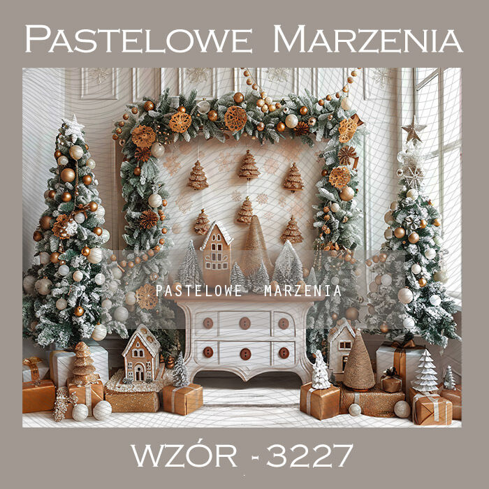 Photographic backdrop for Christmas with Christmas trees t_3227