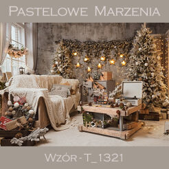 Photographic backdrop for Christmas showing the interior t_1321