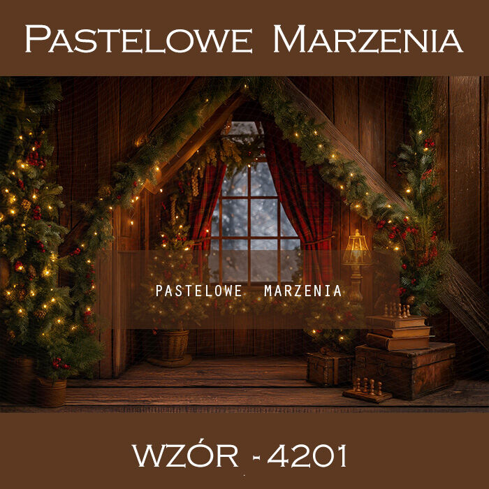 Tło fotograficzne zimowy dom t_4201