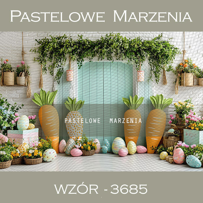 Photographic Easter backdrop with Easter eggs t_3685