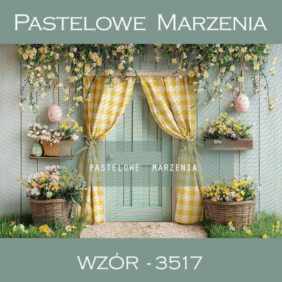 Photographic spring backdrop with doors t_3517