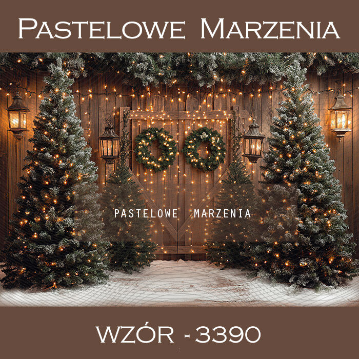 Photographic backdrop for Christmas with doors t_3390