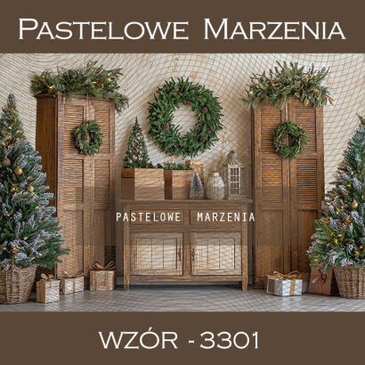 Photographic backdrop for Christmas with cabinets t_3301