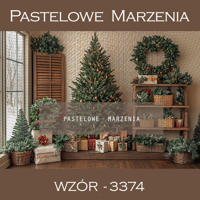 Photographic backdrop for Christmas showing interior t_3374