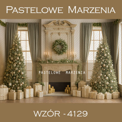 Photographic backdrop for Christmas with fireplace t_4129