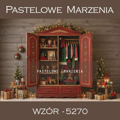 Tło fotograficzne na Boże Narodzenie z szafą t_5270