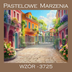 Photographic spring backdrop with street t_3725