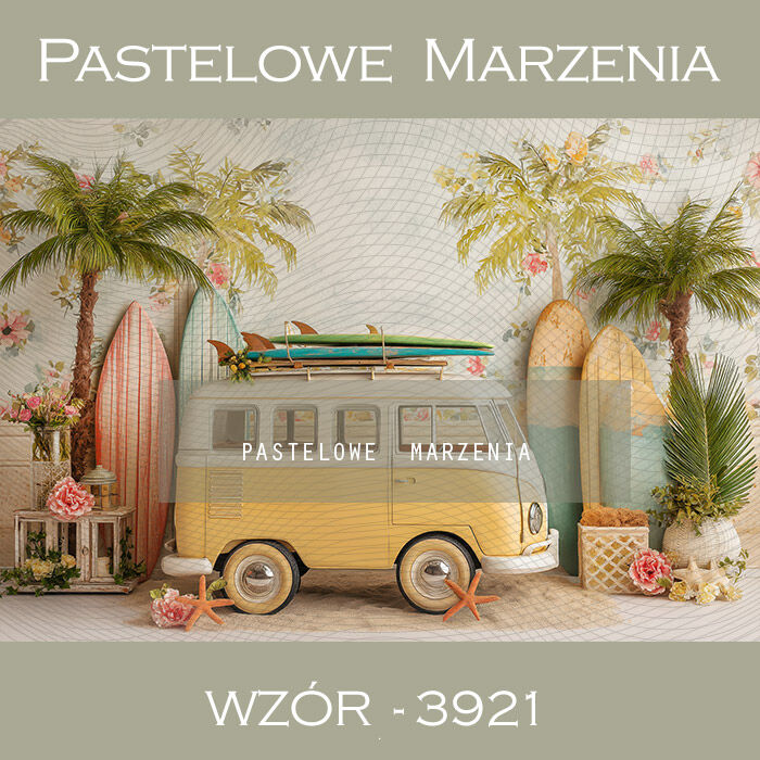 Photographic summer backdrop with car t_3921