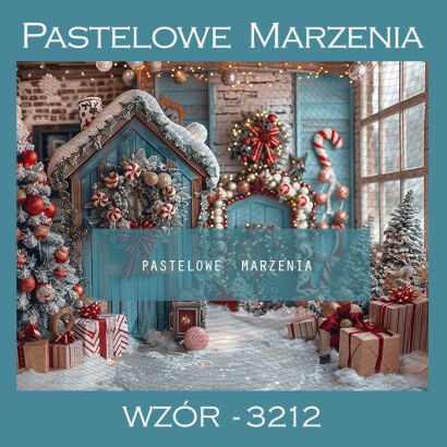 Photographic backdrop for Christmas showing interior t_3212