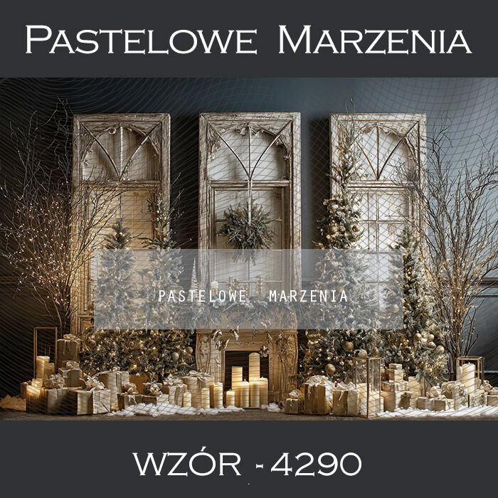 Tło fotograficzne na Boże Narodzenie z regałami t_4290