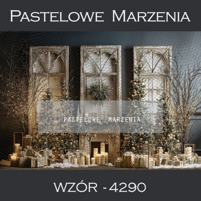 Tło fotograficzne na Boże Narodzenie z regałami t_4290