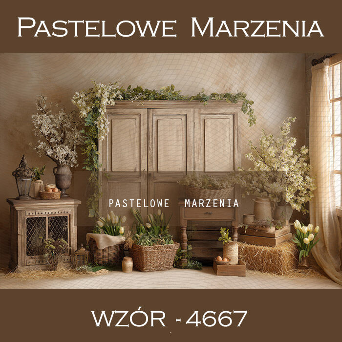 Tło fotograficzne wiosenne z komodą t_4667