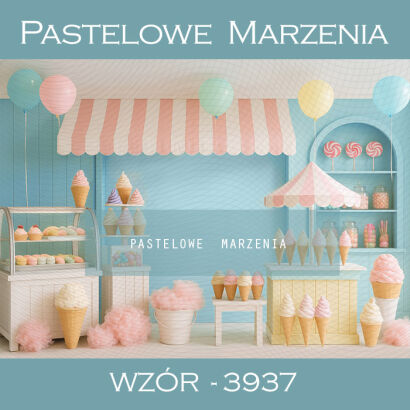 Photographic summer backdrop with ice cream t_3937