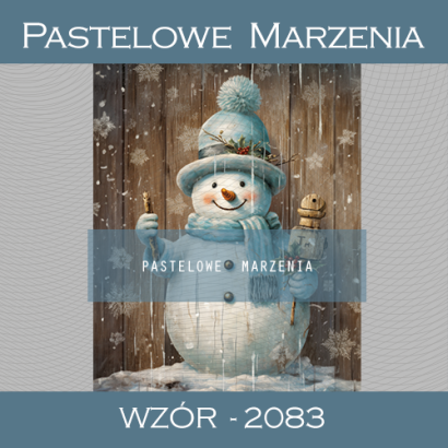 Photographic backdrop for Christmas with snowman t_2083