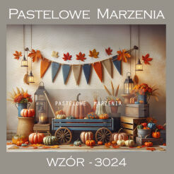 Photographic autumn backdrop with pumpkins t_3024