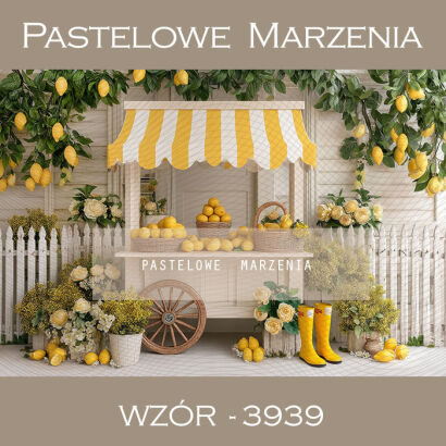 Tło fotograficzne letnie z cytrynami t_3939