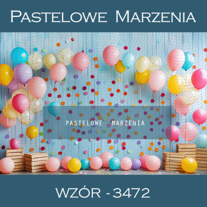 Tło fotograficzne karnawałowe z balonami t_3472