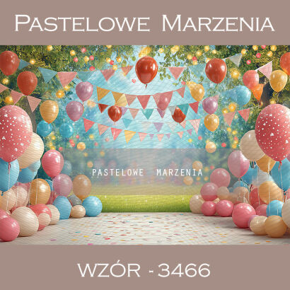 Photographic carnival backdrop with baloons t_3466