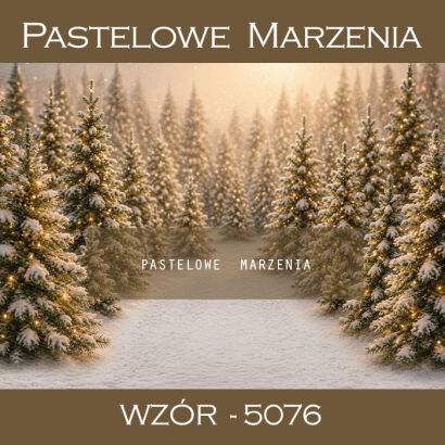 Christmas photographic backdrop with Christmas trees t_5076