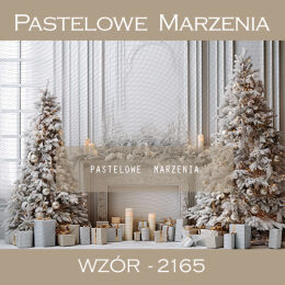 Photographic backdrop for Christmas, white trees t_2165