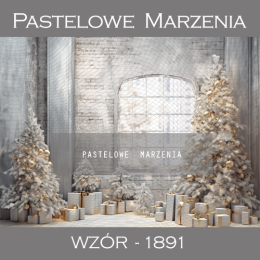 Photographic backdrop for Christmas in white t_1891