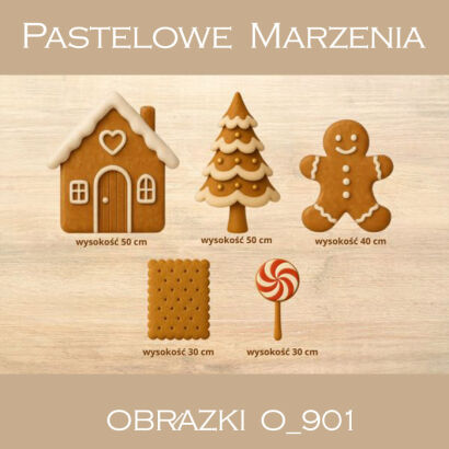 Gingerbread decorations - set of 5 pieces