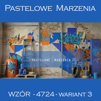 School photographic background with graffiti t_4724 - 3