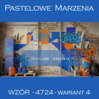 School photographic background with graffiti t_4724 - 4