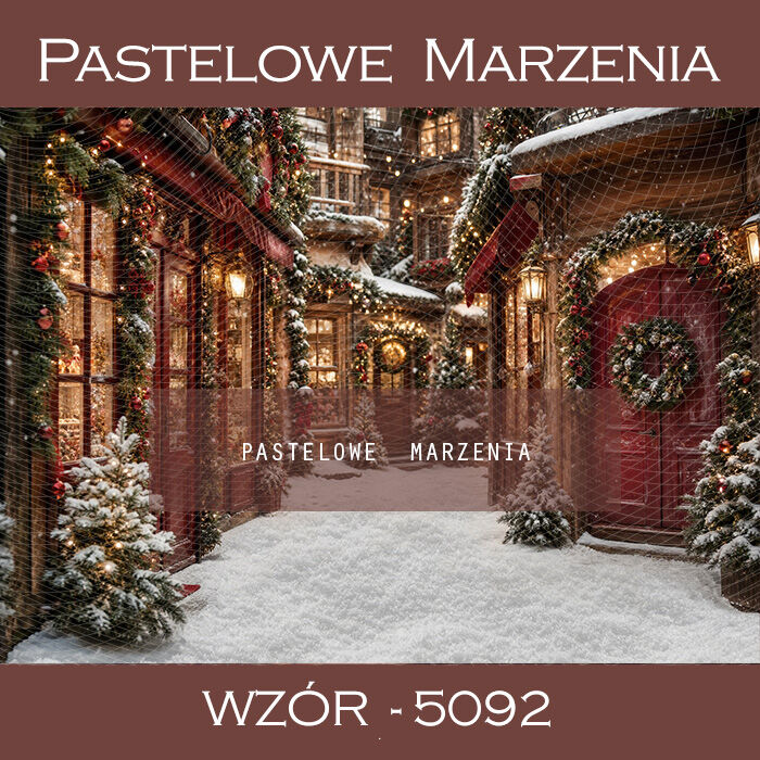 Christmas photographic background with an alley t_5092