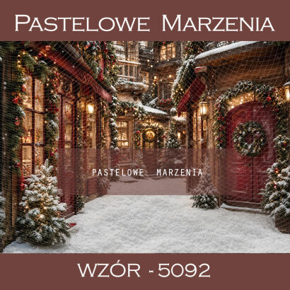 Christmas photographic background with an alley t_5092