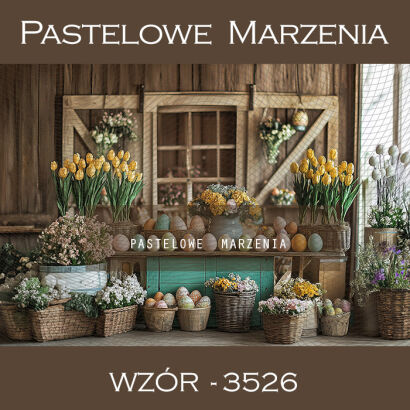 Photographic spring backdrop with Easter eggs t_3526