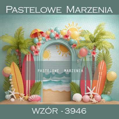 Tło fotograficzne letnie z deskami surgingowymi t_3946