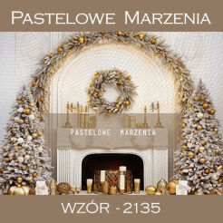 Photographic backdrop for Christmas with white fireplace t_2135