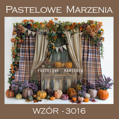 Photographic autumn backdrop with pumpkins t_3016